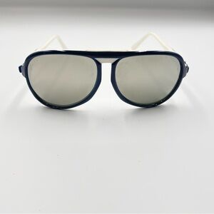 Vintage I Ski Sunglasses 70s Skybird Two Tone white Eyeglasses Japan SB8